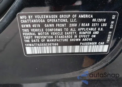 1VWAT7A3XGC057096
